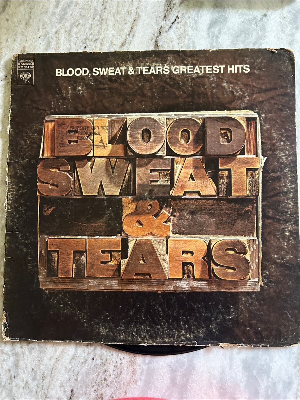 Blood, Sweat & Tears Greatest Hits - Vintage Brown Vinyl Album